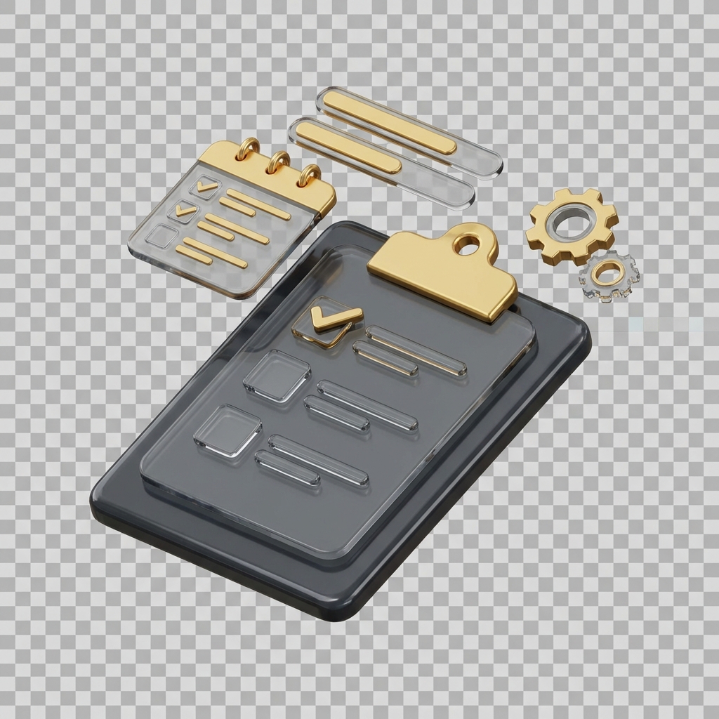 Ikona Zarządzania Zadaniami 3D